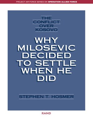 cover image of The Conflict Over Kosovo